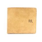 RRL メンズ財布 -- Roughout Suede Billfold Wallet Light Java RRL -- 茶 ブラウン スウェード 小銭入れ無し【中古】