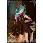 火花 ボーカロイド コスプレ 初音ミク 小悪魔 衣装 尻尾、角込み ※ウィッグ 靴 追加可能