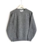 ショッピングハーレー Harley of Scotland（ハーレー オブ スコットランド） シェットランド クルーニット（ミディアムグレー）