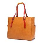 TC36 トートバック ショルダーバッグ 2way ビジネス ヌメ革 栃木レザーハンドメイドファスナー a4 調節可 キャメル色