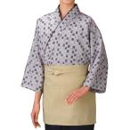 お取り寄せ商品　風香　作務衣　上着　彩り石畳・ブルーグレー　Ｍ・Ｌ・ＬＬ・３Ｌ寸