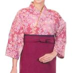 ショッピング作務衣 お取り寄せ商品　風香　作務衣　上着　満天桜・ピンク　Ｍ・Ｌ寸　日本製