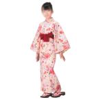 お取り寄せ商品　旅館用仕立上りゆかた・おねまき　子ども用浴衣（花てまり)　小・中・大寸　［リネン浴衣 Hotel Yukata 温泉 旅館浴衣 ゆかた キッズ浴衣］