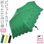日傘 専用 because 折りたたみ傘 カットワークレース ミニ 47cm 全3色 暑さ 熱中症 日焼け 対策 UVカット 紫外線カット 大人 レディース 女性