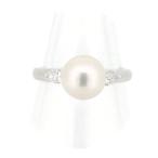 タサキ パール ダイヤモンド リング 指輪 8.2ミリ 0.23ct 9.5号 Pt900(プラチナ) 質屋出品