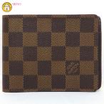 【LOUIS VUITTON】ルイ・ヴィトン ダミエ ポルトフォイユ ミュルティプル 2つ折札入れ 財布 N60895 美品