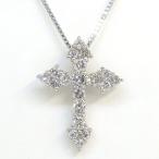 Pt1000 プラチナ　ダイヤモンド  0.50ct　ペンダント付ネックレス　クロス型　中古　美品　レディース　ジュエリー　ダイヤ　質屋
