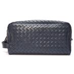 【BOTTEGA VENETA】ボッテガ・ヴェネタ イントレチャート セカンドバッグ メンズ B07150900B レザー ネイビー 中古 質屋