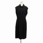 Salvatore Ferragamo フェラガモ 襟付 ドレス ワンピース ブラック 40  132454/0908-001/0744665