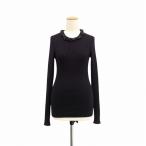 CHANEL シャネル ストーンビジュー付リブニットトップス カシミヤ・シルク セーター パープル 36 P44878 K04733