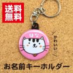 【キーホルダー ねこ】 ピンク 名入れ なまえ オリジナル 動物 かわいい キッズ 記念 プレゼント ギフト 名札 ポイント消化 送料無料