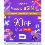 プリペイドSIM メール納品 プリペイドeSIM 90GB 61日 超過時、低速200kbpsのまま、期限内は使い続ける低速無制限 国内データ通信専用 NTTドコモ回線