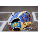 ドナイヤ 軟式グラブ  右投げ ヤマスポオリジナル 山田モデル「ブルー×ブロンド」（専用グラブ袋付）