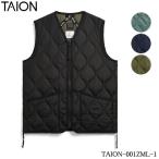 TAIONタイオンUNISEXMILITARYZIPVNECKDOWNVE...