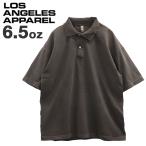 ロサンゼルスアパレル 半袖 ポロシャツ ロスアパ Los Angeles Apparel メンズ 6.5オンス ガーメントダイ 無地 ベーシック カジュアル 18412GD