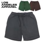 ロサンゼルスアパレル ロスアパ ショートパンツ メンズ レディース ガーメントダイ 14oz 半ズボン Los Angeles Apparel 無地 裏起毛