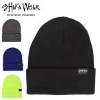 シャカウェア ニットキャップ メンズ レディース ニット帽 Shaka Wear ブランド ロゴ ビーニー 無地 帽子 ストリート ワンポイント