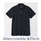 ショッピングAbercrombie アバクロ ポロシャツ メンズ Abercrombie&Fitch 正規品 Moose刺繍 ストレッチ アイコンポロシャツ ネイビー