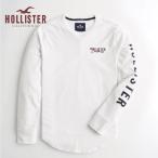 ホリスター HOLLISTER メンズ ロンT 長袖 Tシャツ ロゴグラフィックTシャツ ホワイト