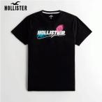 ショッピングホリスター ホリスター HOLLISTER メンズ 半袖 Tシャツ GLOW-IN-THE-DARK GRAPHIC TEE ブラック