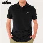 ホリスター HOLLISTER メンズ ポロシャツ 半袖 ストレッチアイコンポロ ブラック 324-224-1014-900