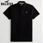 【おまとめ割】メンズ ポロシャツ  ホリスター HOLLISTER 半袖 コットン スーパーソフト 伸縮性 リラックス ポロシャツ ブラック