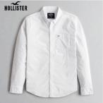 ショッピングAbercrombie HOLLISTER ホリスター メンズ 長袖  新作 ストレッチ オックスフォードシャツ ホワイト