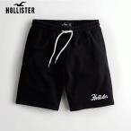 ホリスター Hollister スウェット ハーフパンツ 刺繍ロゴグラフィック フリースショートパンツ ブラック