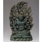 送料無料不動明王座像彫刻銅像雑貨置...