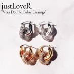 ジャストラバー ピアス justLoveR. Vera Double Cubic Earrings ベラ ダブル キュービック イヤリング シルバー ゴールド 韓国アクセサリー 5851522608 ACC