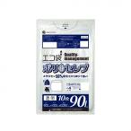 エコ袋　ポリ　セレブ　90L 食品検査適合商品 CMT-98 透明 10枚×25冊 代引き不可