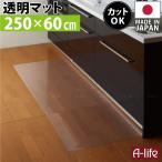 ショッピングキッチンマット キッチンマット 250cm 奥行60cm キッチンマット 透明 日本製 オカモト株式会社 カットＯＫ キッチン マット 北欧 キッチンマット おしゃれ