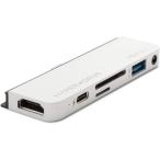 ショッピングipad HyperDrive iPad Pro専用 6in1 USB-C Hub シルバー 正規品 HP16177 拡張 6ポート 4K PD機能 HDMI変換アダプター USB 3.1ポート USB-Cポート usbcハブ