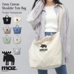モズ moz トートバッグ レディース キャンバス 2way ショルダーバッグ 軽量 a4 斜め掛け 黒 シンプル 北欧
