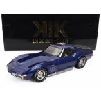 ミニカー アメ車 1/18 シボレー コルベット KK-SCALE 1/18 CHEVROLET CORVETTE C3 1972 WITH REMOVABLE ROOF PARTS BLUE KKDC181222