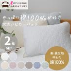 枕パッド 43×63 ピローパッド 2枚セット 2枚組 水洗いキルト 綿 綿100% 枕パット ピローパット 枕カバー 枕 カバー ピロー イブル