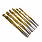 【送料220円】のこぎりドリル 3〜8mm 6本セット ドリル 刃 ビット 電動 インパクト ドライバー 木工ドリル 切削工具 木材加工 アルミ加工