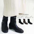 【50%OFFクーポン対象】ブーツ レディース ショート ヒール 歩きやすい 50代 ストレッチ ブラック 黒 ローヒール スクエアトゥ 秋冬