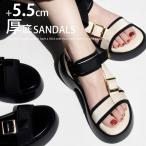サンダル レディース 厚底 スポサン 黒 夏 歩きやすい 履きやすい 50代 おしゃれ 厚底サンダル 爆買