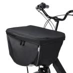 ショッピング自転車カバー Convida 自転車 カゴカバー 前 防水 2段式 厚手 600Dナイロン 反射帯付き 撥水加工 ファスナー両開き 雨よけ 電動アシスト車対応