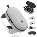 Syntechハードキャリーケース対応Meta Quest 3S/Quest 3/Quest 2/PICO4アクセサリVRヘッドセット、Elit