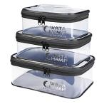 ワタチャンプ(WATACHAMP) タックルボックス 透明な3個セット 多機能 EVA 釣り具 釣りケース 収納コンテナ バッカン タックルバッ