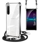 PAILAIMEN Xperia 1 IV ケース クリア ショルダーストラップ Xperia 1 iv ケース SO-51C SOG06スマホ