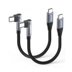aceyoon USB C кабель короткий .10cm Type-C L знак 2 шт максимальный 100W внезапный скорость зарядка модель C одиночный сторона L type 480Mbpste-