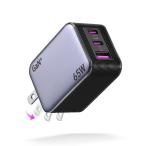 ショッピング携帯充電器 65W 充電器 type-c 業界超ミニ・超軽量・三台同時充電タイプc 充電器 usb c 安全で低温 急速充電器 折り畳み式 GaNIII技術