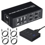 BLUPOW 4 ввод 1 мощность HDMI KVM переключатель USB клавиатура * мышь * монитор . вместе иметь персональный компьютер переключатель (PC4 шт. для ) 4K60Hz*HD