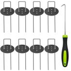 Uピン杭 黒丸付き 防草シート 固定ピン 除草シート 人工芝 押さえピン 15cm 200本セット