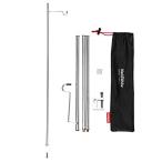 ショッピングf-05d Naturehike ランタンスタンド ランタンポール テーブル挟むタイプ アルミ製 超軽量 折りたたみ コンパクト ライトポール キャンプ 庭