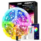 IKERY LED лента свет 20M RGB style свет тонировка -тактный фары со светящимися кольцами музыка такой же период 44K с дистанционным пультом 24V 4 булавка 1600 десять тысяч цвет Ledla