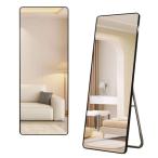 姿見鏡 全身鏡 ミラー スタンド鏡 完成品 壁掛けミラー 幅34×高さ146cm 立てかけミラー 壁掛け 飛散防止 スタンドミラー かがみ 折り